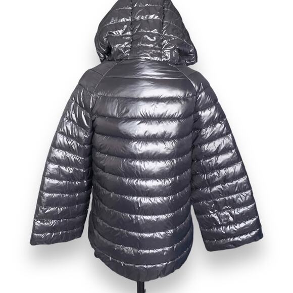 BCBGGeneration Black Hooded Packable Quilted Puffer Jacket Small Lightweight - Picture 5 of 11